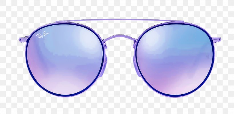 Sunglasses Goggles Ray-Ban Round Double Bridge, PNG, 1189x580px, Sunglasses, Aviator Sunglasses, Azure, Blue, Cobalt Blue Download Free