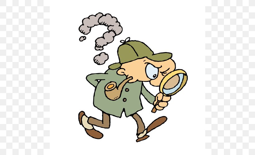 Sherlock Holmes Detective Magnifying Glass Clip Art, PNG, 500x500px, Sherlock Holmes, Animal Figure, Area, Artwork, Cartoon Download Free