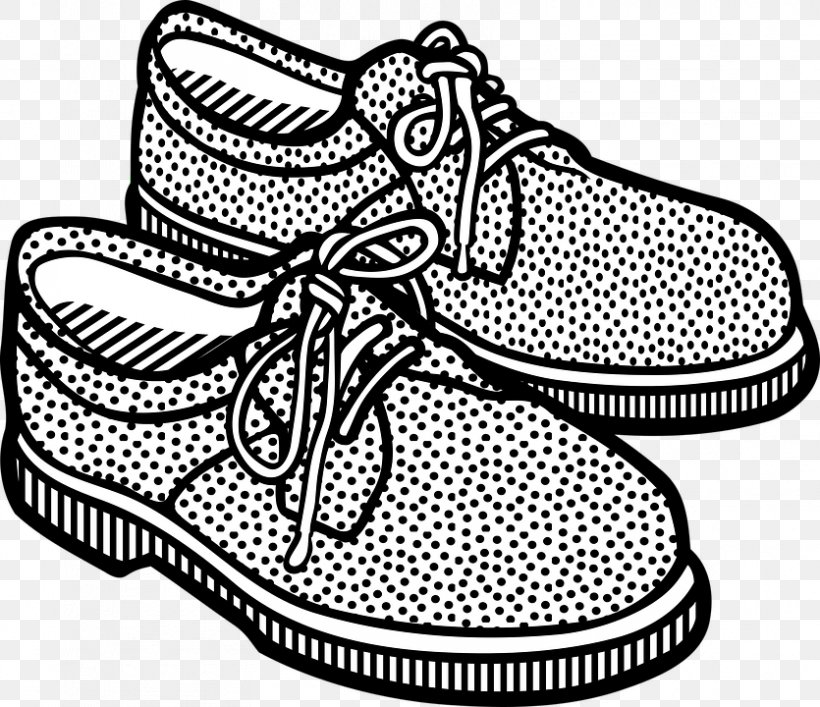 Sports Shoes Clip Art Vector Graphics Slipper, PNG, 835x720px, Sports Shoes, Area, Artwork, Black And White, Clothing Download Free