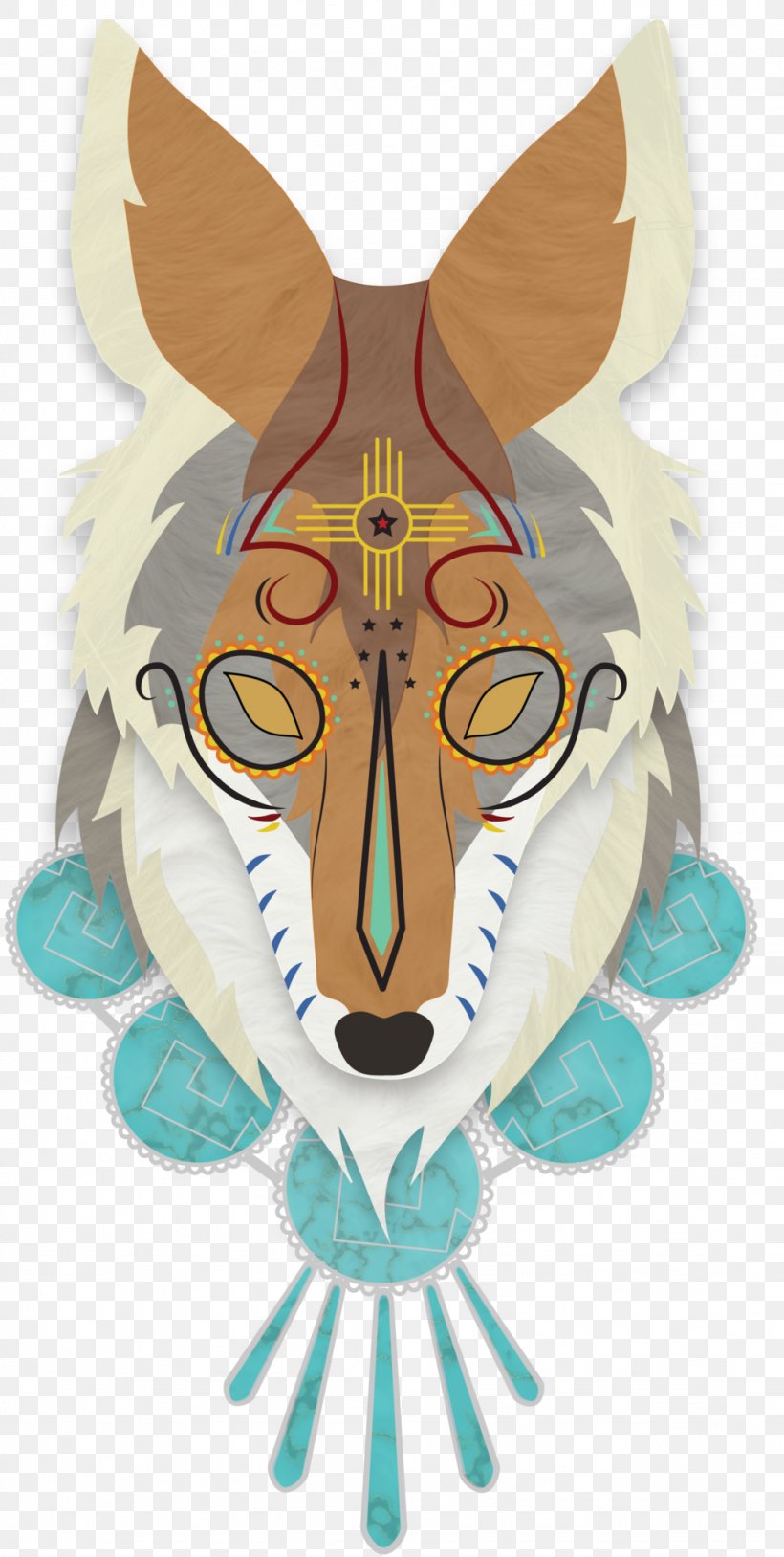 Coyote Dog Day Of The Dead Death, PNG, 1024x2034px, Coyote, Art, Canidae, Day Of The Dead, Death Download Free