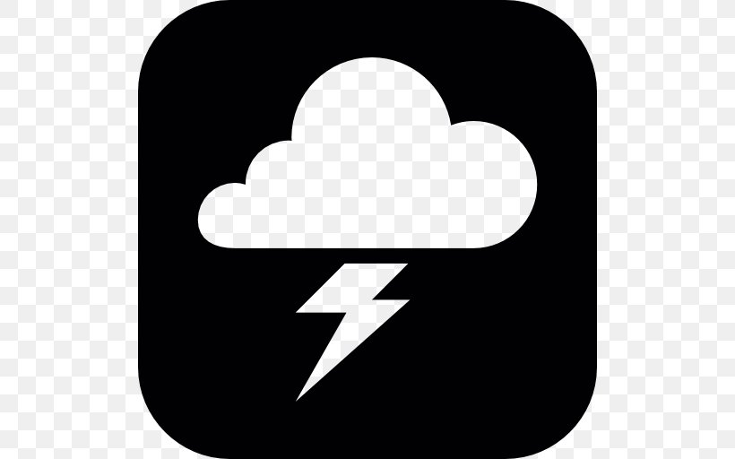 Thunderbolt Cloud Storm, PNG, 512x512px, Thunderbolt, Area, Black And White, Brand, Cloud Download Free