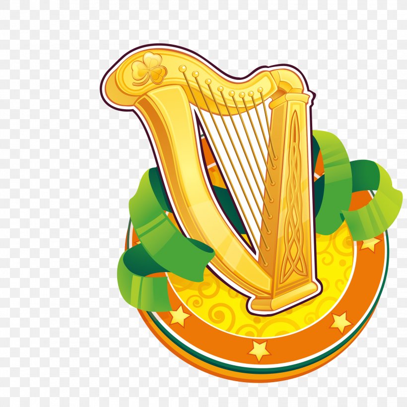 Ireland Saint Patricks Day Celtic Harp Symbol, PNG, 2083x2083px, Ireland, Celtic Harp, Celtic Music, Fruit, Harp Download Free