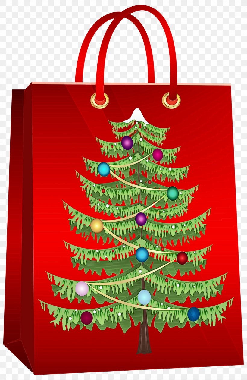 Watercolor Christmas Tree, PNG, 1950x3000px, Watercolor, Bag, Christmas, Christmas Day, Christmas Decoration Download Free