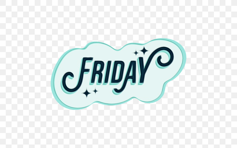 Friday Sticker Logo Text Label, PNG, 512x512px, Watercolor, Adhesive, Friday, Label, Labelm Download Free