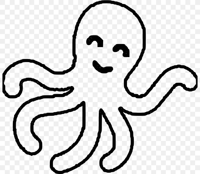 Octopus Coloring Book Child Page Clip Art, PNG, 800x716px, Octopus, Adult, Animal, Artwork, Black And White Download Free
