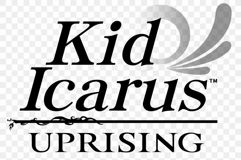 Kid Icarus: Uprising Super Smash Bros. For Nintendo 3DS And Wii U Super Smash Bros. Melee Pit, PNG, 3600x2400px, Kid Icarus Uprising, Area, Black And White, Brand, Calligraphy Download Free