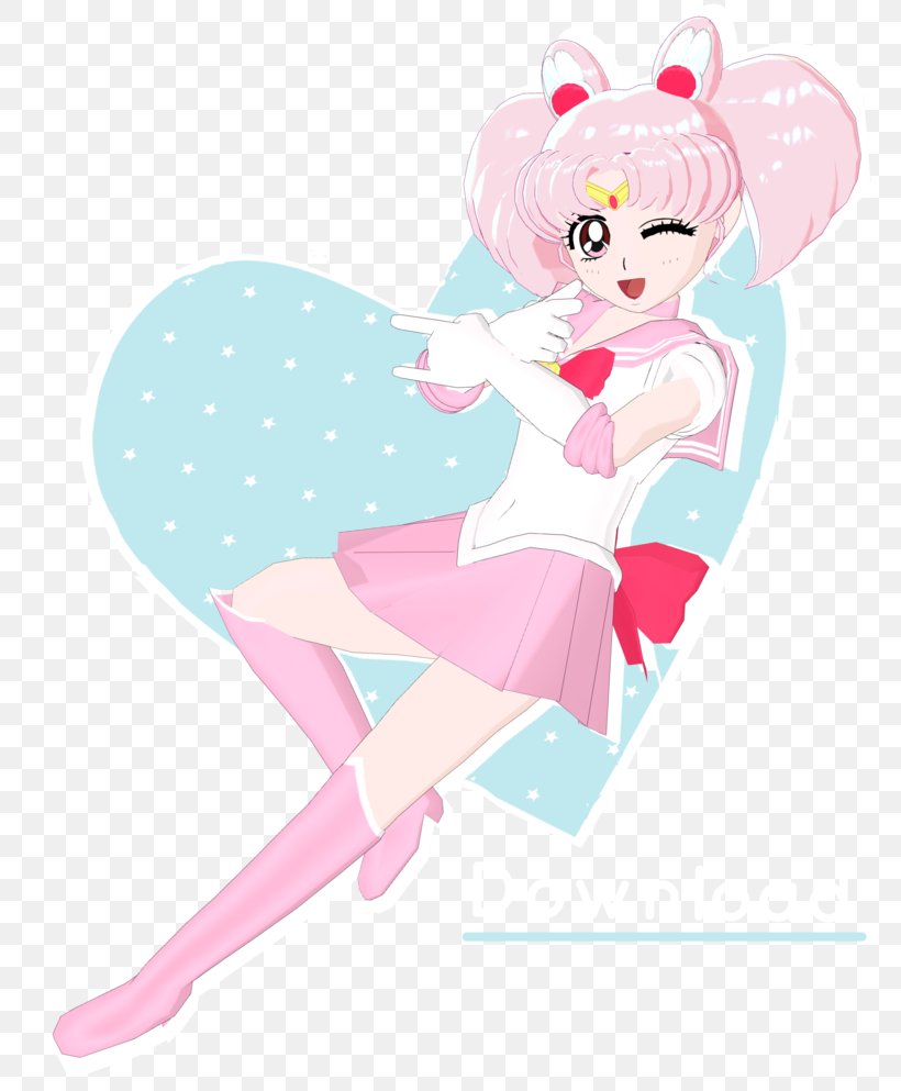 Chibiusa Sailor Moon MikuMikuDance Download, PNG, 804x993px, Watercolor, Cartoon, Flower, Frame, Heart Download Free
