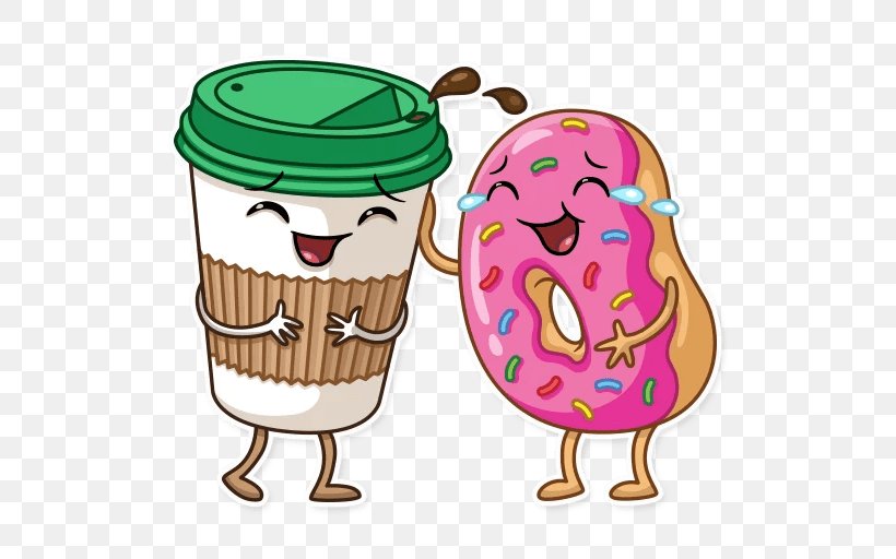 Donuts Coffee And Doughnuts Sticker Cafe, PNG, 512x512px, Donuts, Cafe, Chocolate, Coffee, Coffee And Doughnuts Download Free