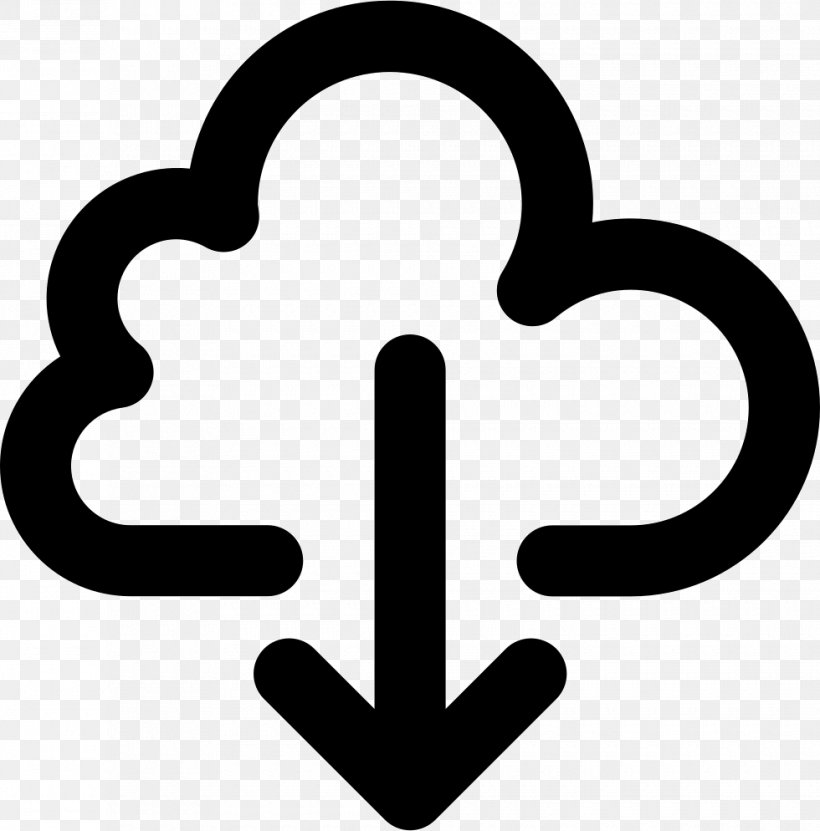 Down Arrow, PNG, 980x994px, Cloud Storage, Area, Black And White, Cloud Computing, Cloud Computing Security Download Free