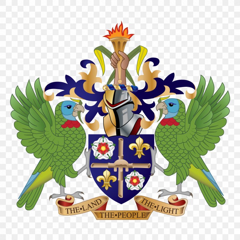 Coat Of Arms Of Saint Lucia Saint Vincent And The Grenadines National Symbols Of Saint Lucia Geography Of Saint Lucia, PNG, 1200x1200px, Coat Of Arms Of Saint Lucia, Bird, Blazon, Caribbean, Charge Download Free