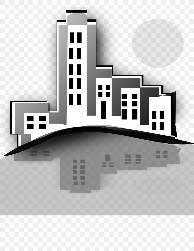 Commercial Property Real Estate Building Clip Art, PNG, 1858x2400px, Commercial Property, Advertising, Apartment, Architecture, Black And White Download Free