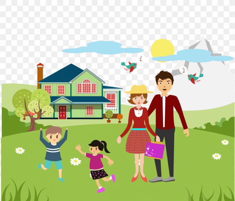 Family Drawing, PNG, 1098x941px, Family, Animation, Area, Art, Cartoon Download Free