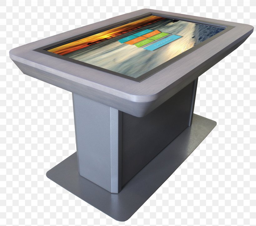 Table Interactivity Touchscreen Desk Multi-touch, PNG, 3485x3079px, Table, Borne Interactive, Computer Monitors, Computer Network, Computer Software Download Free