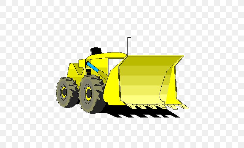 Bulldozer Clip Art Car Vector Graphics, PNG, 500x500px, 3d Computer Graphics, Bulldozer, Agricultural Machinery, Brand, Car Download Free
