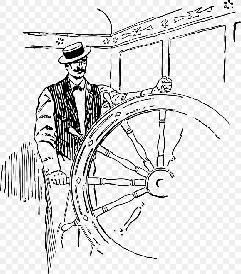 Clip Art Vector Graphics Sea Captain Openclipart Illustration, PNG, 1122x1280px, Sea Captain, Bicycle Tire, Bicycle Wheel, Coloring Book, Drawing Download Free