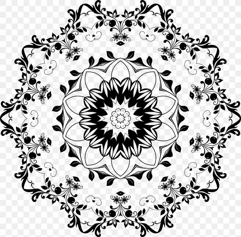 Mandala Floral Design Flower, PNG, 1280x1259px, Mandala, Area, Art, Black, Black And White Download Free