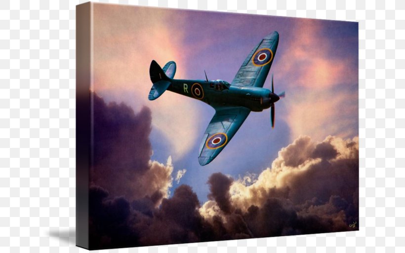Supermarine Spitfire Airplane Canvas Print Art Printing, PNG, 650x513px, Supermarine Spitfire, Air Force, Air Travel, Aircraft, Airline Download Free