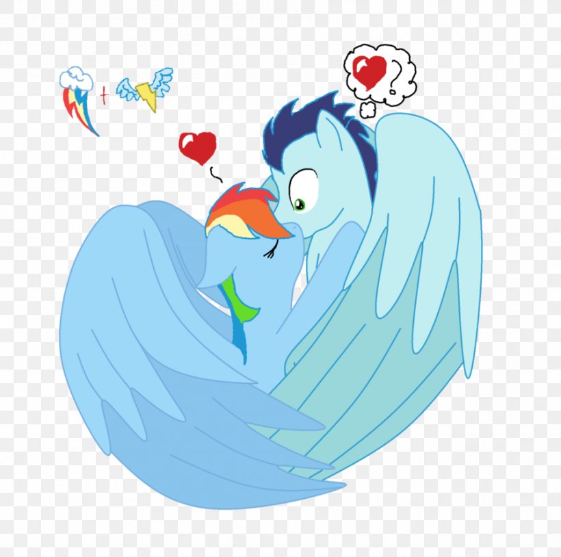 Rainbow Dash Kiss DeviantArt Love, PNG, 897x891px, Watercolor, Cartoon, Flower, Frame, Heart Download Free