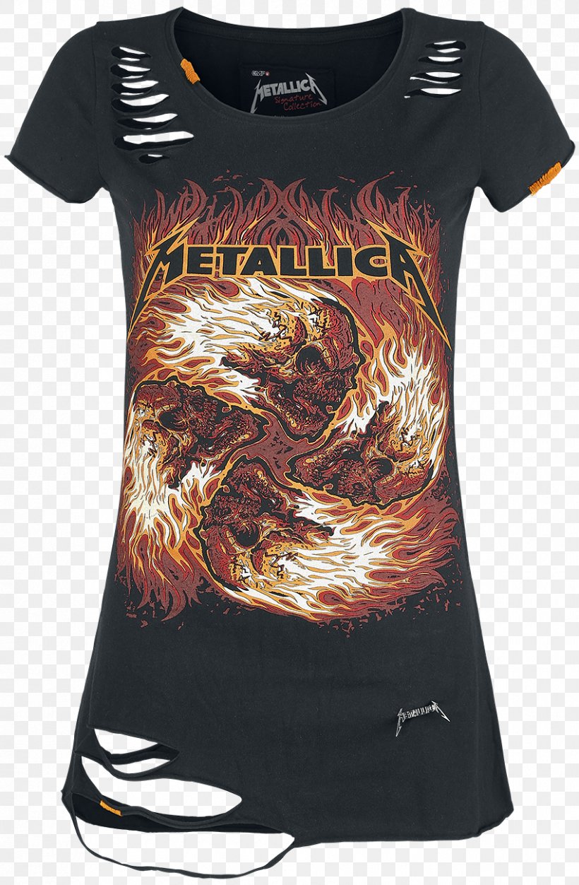 T-shirt Metallica Clothing Sleeve, PNG, 851x1300px, Tshirt, Black, Brand, Clothing, Clothing Accessories Download Free
