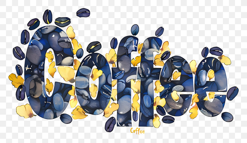 Coffee Beans - Coffee Text With Beans PNG