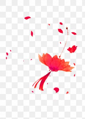 Red Air Lotus Decoration Pattern - Download Petal PNG