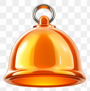 Notification Bell - Shiny Orange Bell PNG