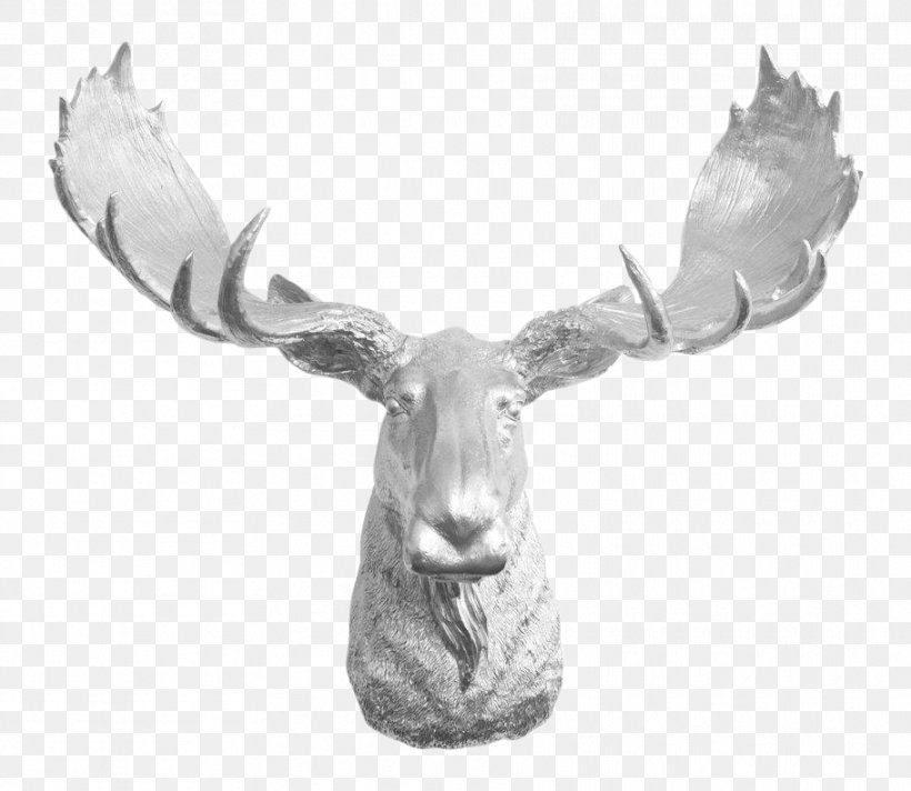 Moose Reindeer Antler Elk, PNG, 910x791px, Moose, Accent Wall, Animal, Antler, Black And White Download Free