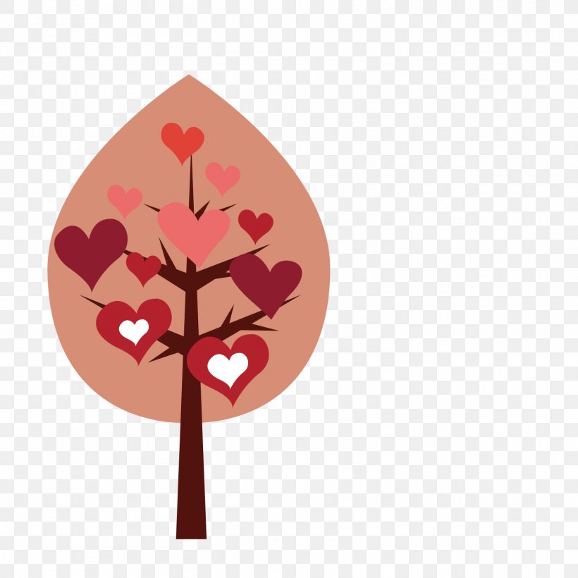 Tree Euclidean Vector Illustration, PNG, 1500x1500px, Tree, Flower, Flowering Plant, Leaf, Love Download Free