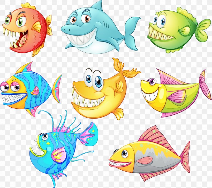 Animal Figure Cartoon Toy Fish Party Supply, PNG, 2349x2078px, Watercolor, Animal Figure, Cartoon, Fish, Paint Download Free