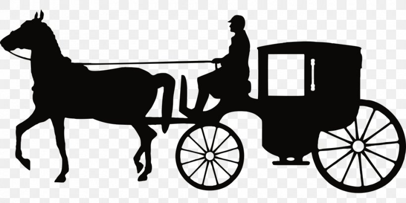 Clip Art Carriage Horse And Buggy Horse-drawn Vehicle Vector Graphics, PNG, 960x480px, Carriage, Black And White, Bridle, Cart, Cart Before The Horse Download Free