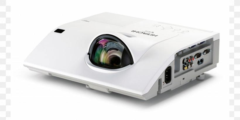 Multimedia Projectors LG Ultra Short Throw PF1000U Hitachi CP CW301WN Hitachi Projector, PNG, 1200x600px, Multimedia Projectors, Display Resolution, Electronic Device, Electronics Accessory, Hardware Download Free