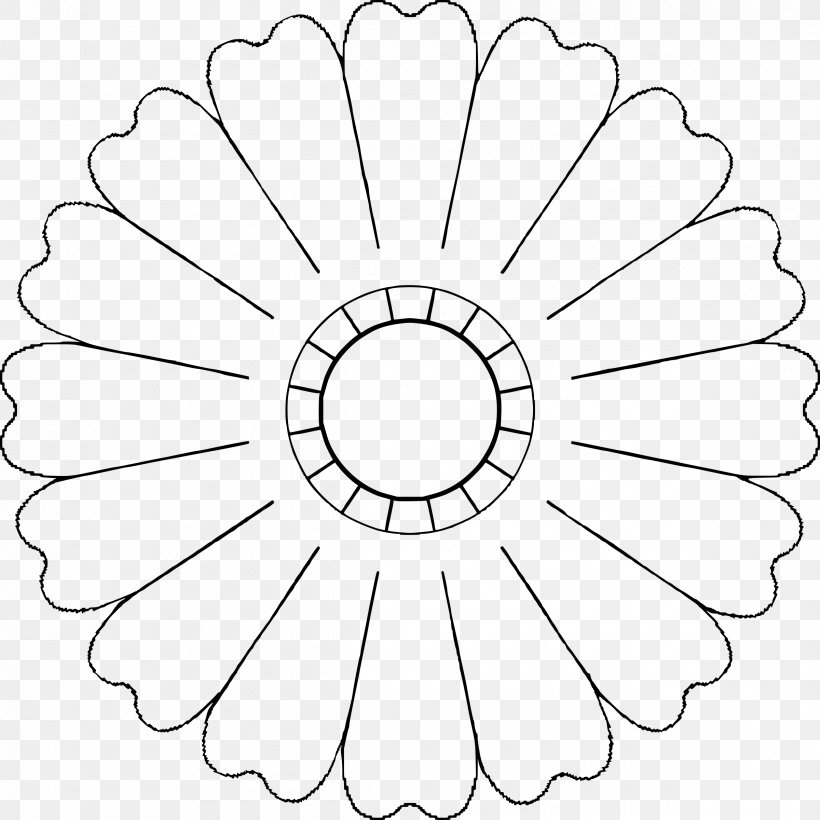Petal Flower Template Clip Art, PNG, 2400x2400px, Petal, Area, Black And White, Common Daisy, Document Download Free