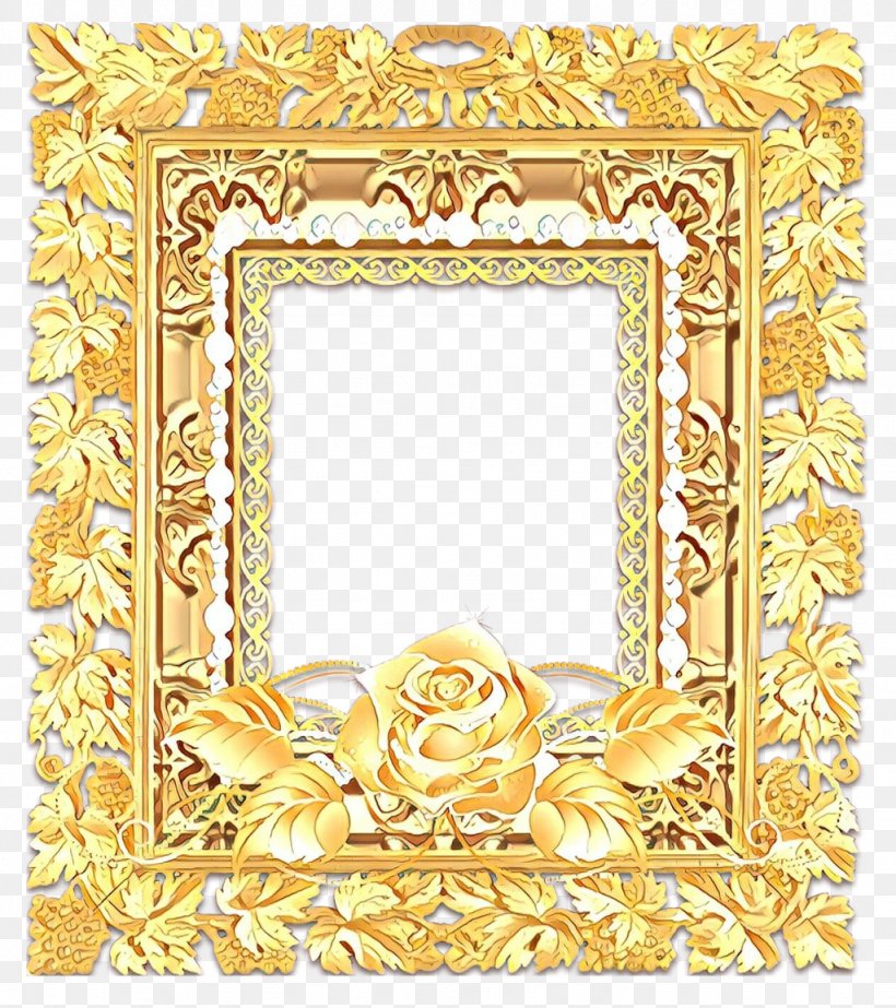 Picture Frame, PNG, 1024x1153px, Cartoon, Interior Design, Picture Frame, Rectangle, Yellow Download Free
