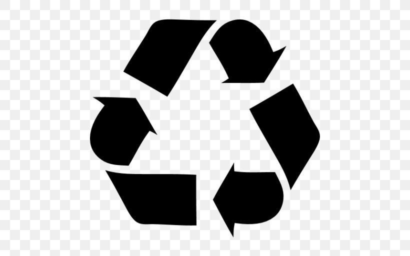 Recycling Symbol, PNG, 512x512px, Recycling Symbol, Aluminum Can, Black, Black And White, Logo Download Free