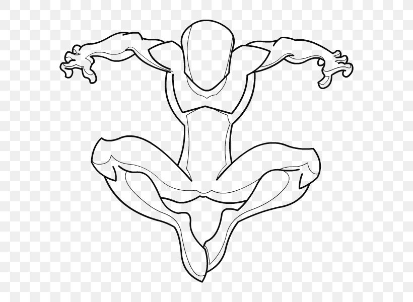 Spider-Man Drawing Superhero Template Sketch, PNG, 750x600px, Watercolor, Cartoon, Flower, Frame, Heart Download Free