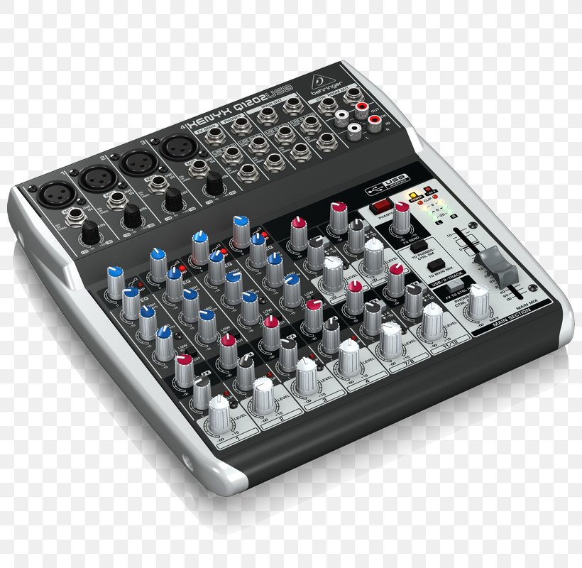 Microphone Behringer Xenyx Q1202USB Audio Mixers Sound, PNG, 800x800px, Microphone, Audio, Audio Equipment, Audio Mixers, Behringer Download Free
