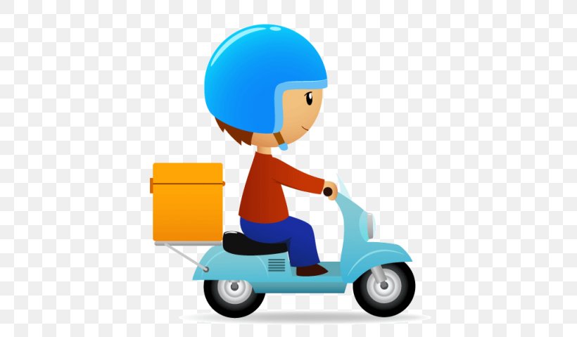 Pizza Delivery Vector Graphics Take-out Royalty-free, PNG, 743x479px, Delivery, Cartoon, Courier, Electric Blue, Mode Of Transport Download Free