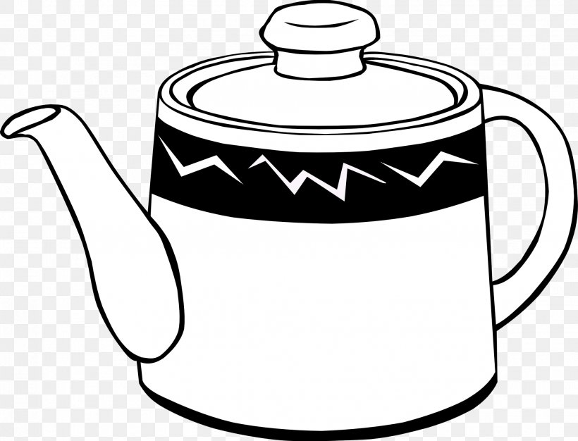 Teapot White Tea Free Content Clip Art, PNG, 1979x1512px, Tea, Artwork, Black And White, Coffeemaker, Cookware And Bakeware Download Free
