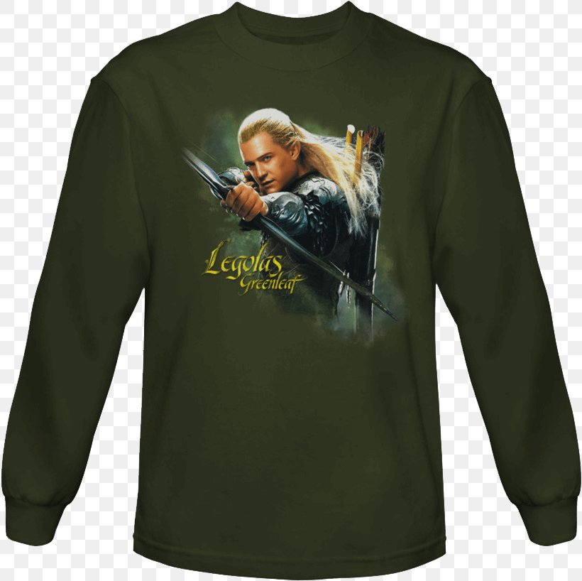 T-shirt Legolas The Hobbit Smaug The Lord Of The Rings, PNG, 818x818px, Tshirt, Clothing, Desolation Of Smaug, Elf, Hobbit Download Free