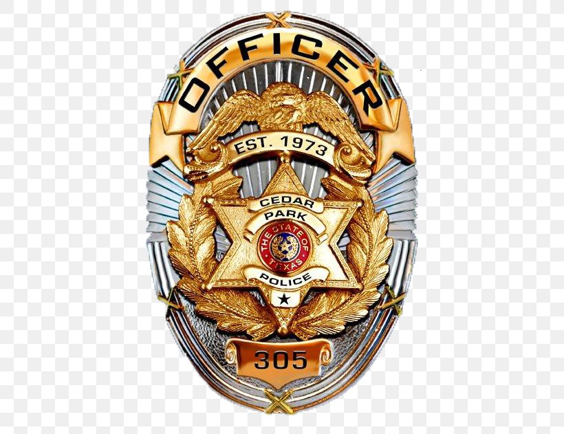 Badge Cedar Park Police Department Brushy Creek Police Officer, PNG, 530x631px, Badge, Army Officer, Arrest, Barricade Tape, Cedar Park Download Free
