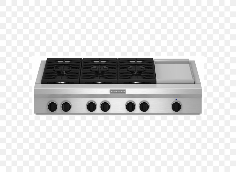 Cooking Ranges KitchenAid Gas Cooktop KCGD Griddle Gas Stove, PNG, 600x600px, Cooking Ranges, Brenner, Cooktop, Dacor, Electronic Instrument Download Free