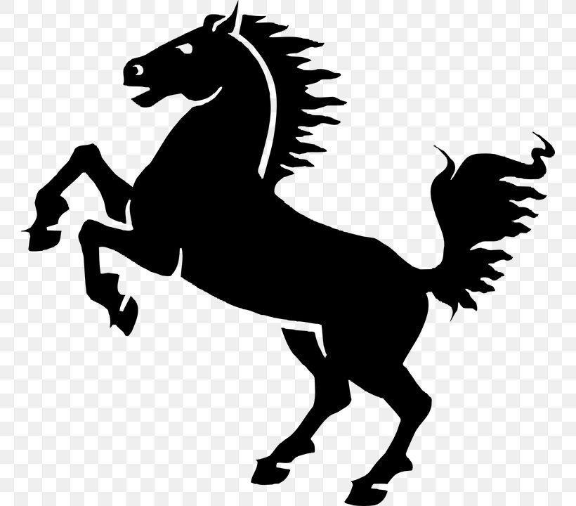 Mustang Friesian Horse Foal Mare Clip Art, PNG, 760x720px, Mustang, Animal, Black, Black And White, Colt Download Free