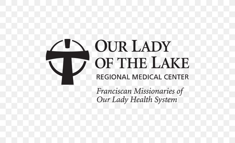 Our Lady Of The Lake Regional Medical Center Our Lady Of The Angels Family Medicine Clinic Our Lady Of The Angels Hospital Lourdes, PNG, 500x500px, Hospital, Area, Black, Bogalusa, Brand Download Free