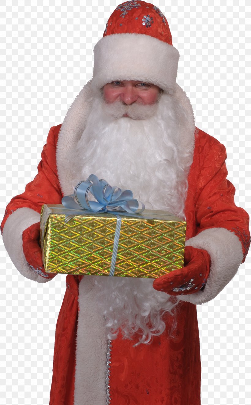 Santa Claus Ded Moroz Grandfather Christmas Ornament Ziuzia, PNG, 1858x3000px, Santa Claus, Box, Christmas, Christmas Ornament, Costume Download Free