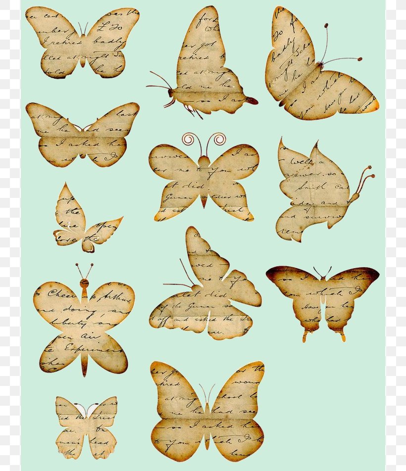 Butterfly Paper Printing Clip Art, PNG, 736x952px, Butterfly, Art, Arthropod, Bombycidae, Brush Footed Butterfly Download Free