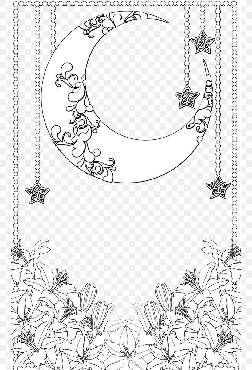 Moon Download, PNG, 750x1200px, Moon, Area, Art, Black And White, Border Download Free