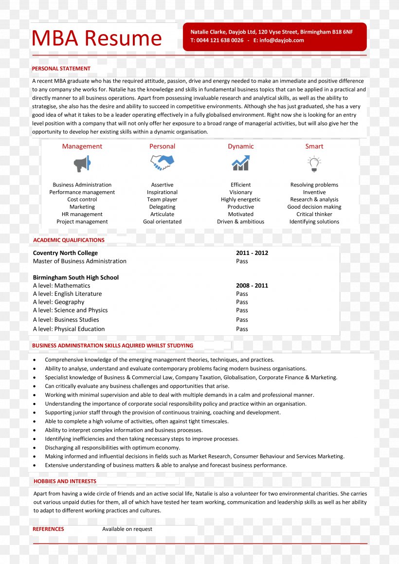 Résumé MIT Sloan School Of Management Master Of Business Administration Curriculum Vitae Template, PNG, 2481x3508px, Resume, Application For Employment, Area, Business School, Curriculum Vitae Download Free