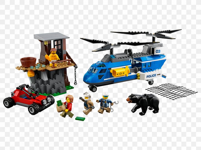 Amazon.com Lego City 60173 Police Mountain Arrest The LEGO Store, PNG, 2400x1799px, Amazoncom, Helicopter, Lego, Lego City, Lego Company Corporate Office Download Free