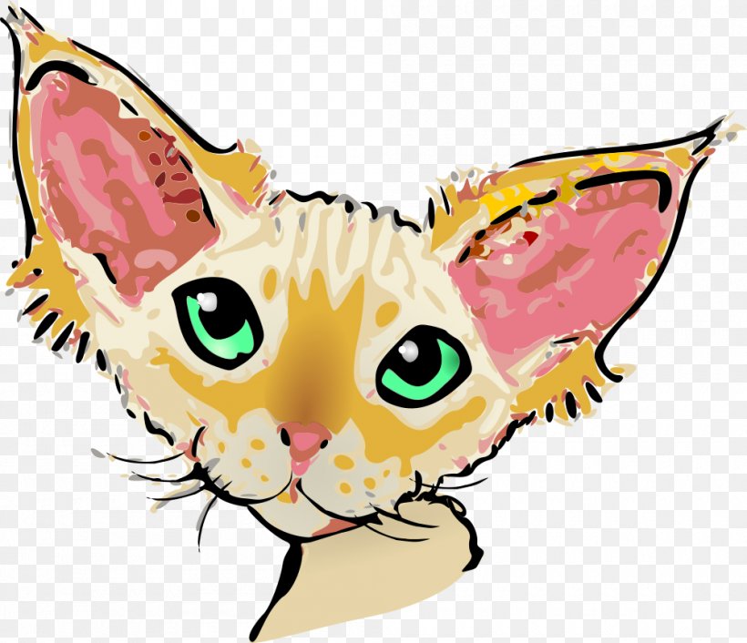 Devon Rex Domestic Short-haired Cat Whiskers Clip Art, PNG, 1000x862px, Watercolor, Cartoon, Flower, Frame, Heart Download Free