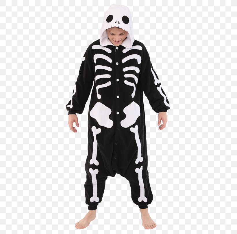 Skeleton Onesie Costume Kigurumi Pajamas, PNG, 650x813px, Skeleton, Bone, Clothing, Costume, Gerard Way Download Free